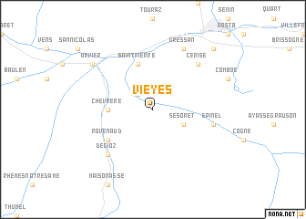 map of Vieyes