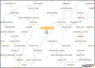 map of Vigeois