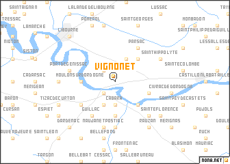 map of Vignonet