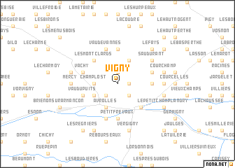 map of Vigny