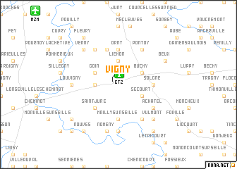 map of Vigny