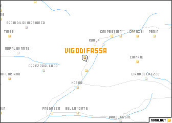 map of Vigo di Fassa