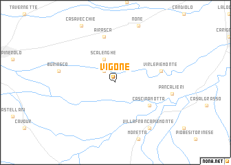 map of Vigone