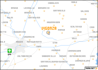 map of Vigonza