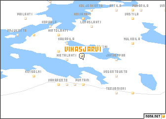 map of Vihasjärvi