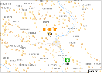 map of Vihovići