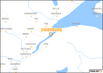 map of Vikersund