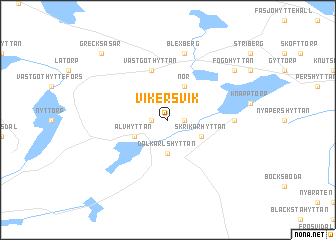 map of Vikersvik