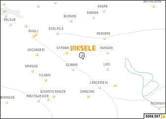 map of Vīksele