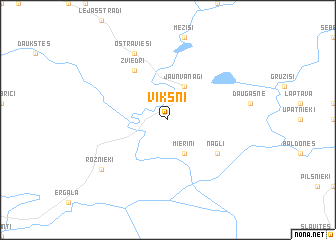 map of Vīkšņi