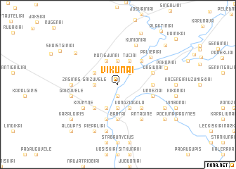 map of Vikūnai