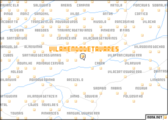 map of Vila Mendo de Tavares