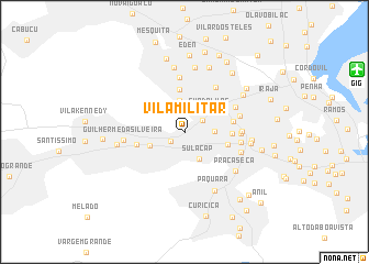 map of Vila Militar