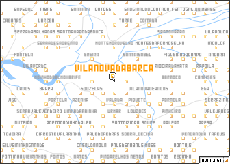 map of Vila Nova da Barca
