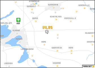 map of Vilas