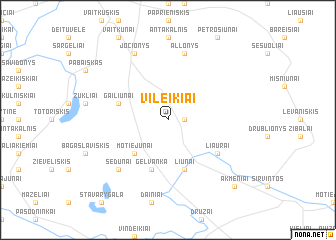 map of Vileikiai