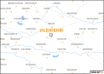 map of Vileikiškiai