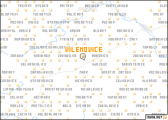 map of Vilěmovice