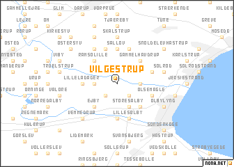 map of Vilgestrup