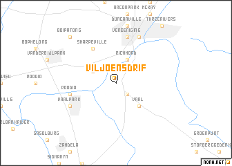 map of Viljoensdrif