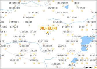 map of Vilkeliai