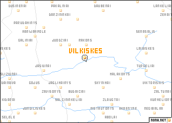 map of Vilkiškės