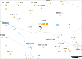 map of Vilksala