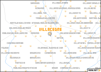 map of Villacedré