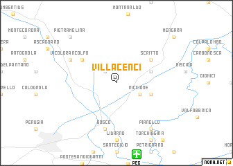 map of Villa Cenci