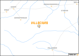 map of Villacidro