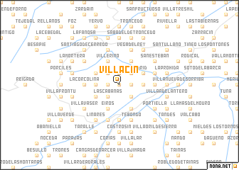 map of Villacín