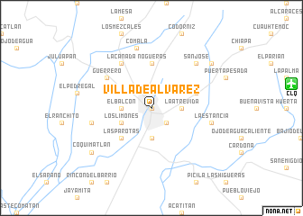 map of Villa de Alvarez