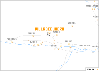 map of Villa de Cubero