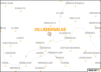 map of Villa de Hidalgo