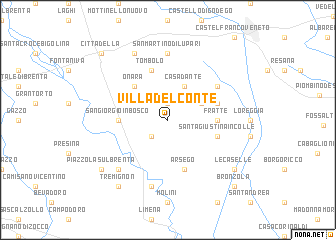 map of Villa del Conte