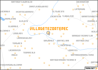 map of Villa de Tezoatepec