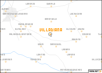 map of Villa Diana