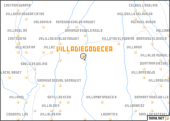 map of Villadiego de Cea