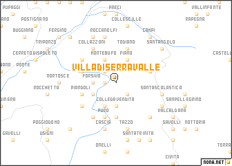 map of Villa di Serravalle