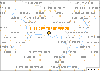 map of Villaescusa de Ebro