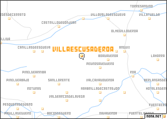 map of Villaescusa de Roa