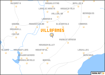 map of Villafamés