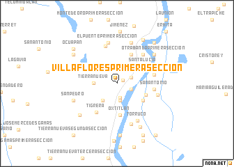 map of Villa Flores Primera Sección
