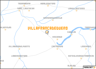 map of Villafranca de Duero