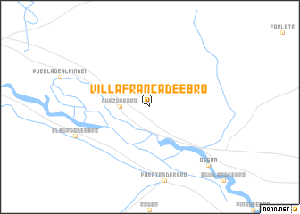 map of Villafranca de Ebro