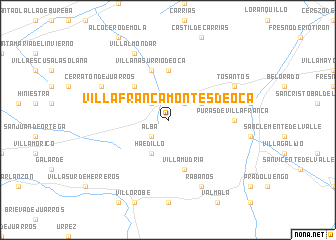 map of Villafranca-Montes de Oca