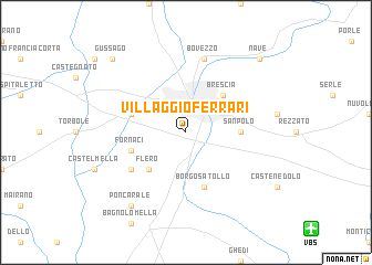 map of Villaggio Ferrari