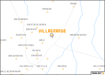 map of Villa Grande