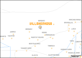 map of Villahermosa