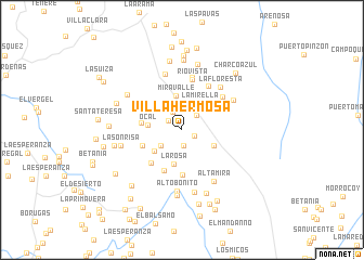 map of Villa Hermosa
